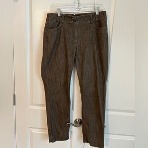 Blanca grey denim zipper pocket straight leg jeans size 14